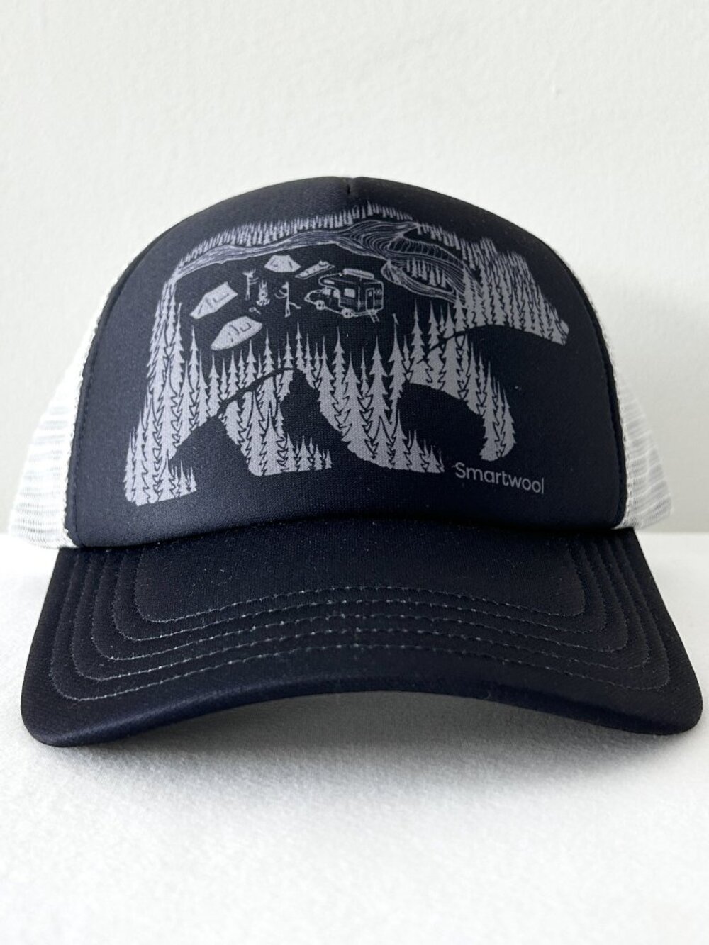 SMARTWOOL Companion Trucker Hat Camping Bear Foam Mesh Adjustable Snapback Cap